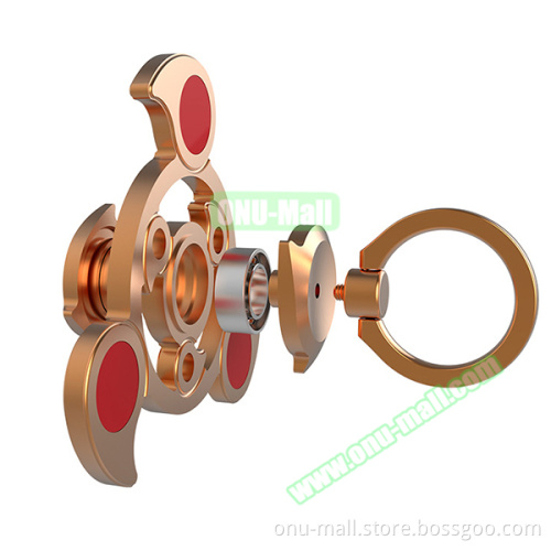 New Arrival Aluminum Alloy Rotating Finger Spinner with Ring Holder
